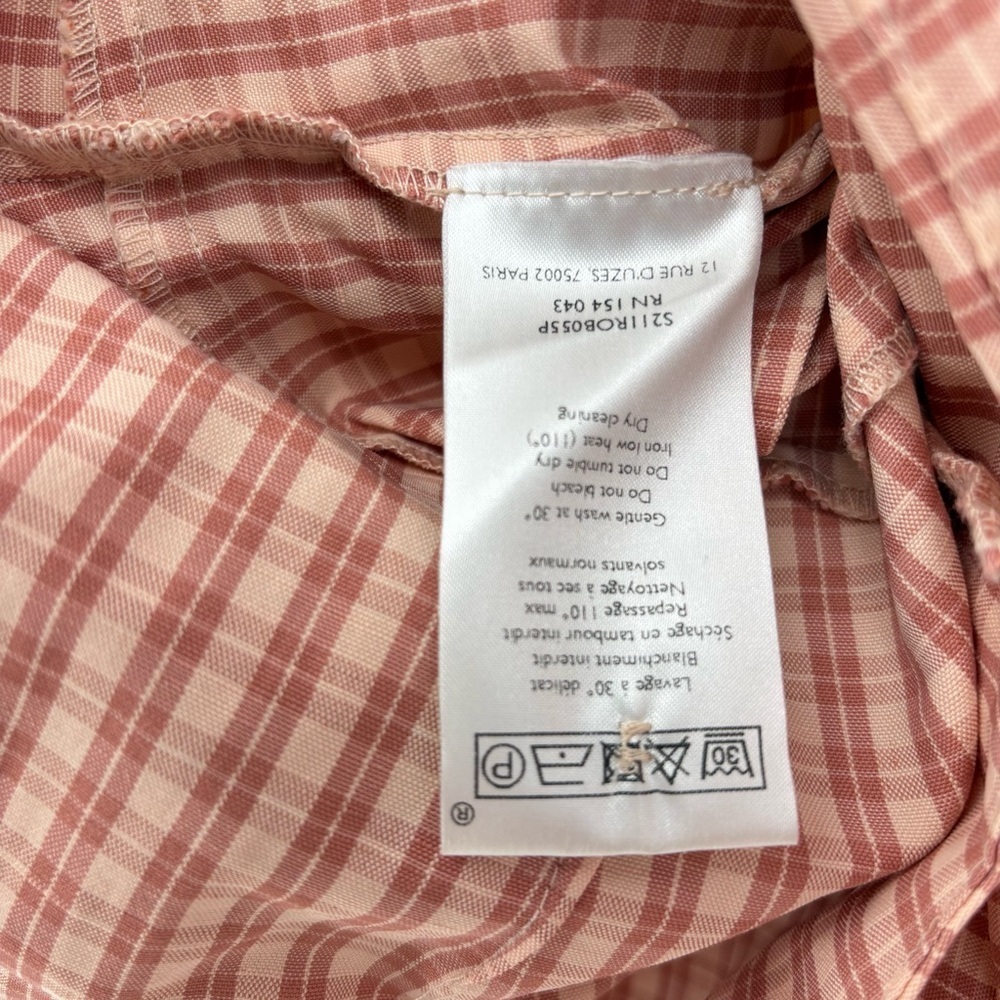 Sézane Jamey Linen Blend Wrap Shirt Mini Dress Size EU 36 US 4 Rose Pink - Picture 7 of 14